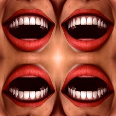 Many Mouths Seamless Tile Pattern Background 2