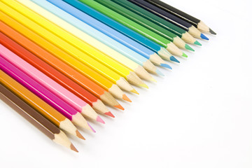 colorful pencils isolated