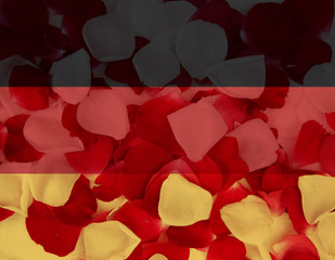 Germany Flag With Petal Texture