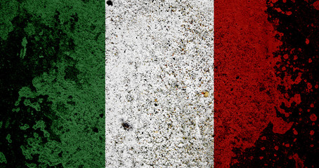 Naklejka premium Grunge Flag Of Italy