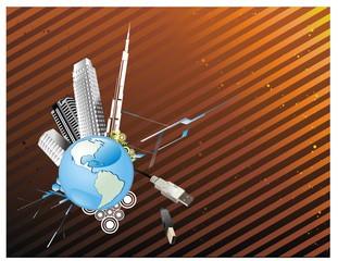 composicion del planeta tierra en vector © ighost