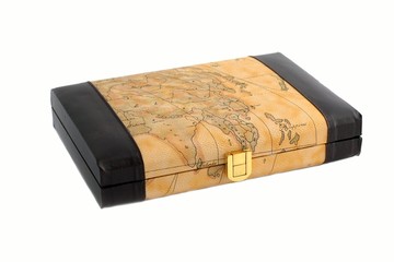 Game backgammon isolated on white