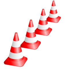 Baustellenh&uuml;tchen in einer Reihe