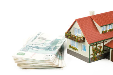Miniature House and Money.
