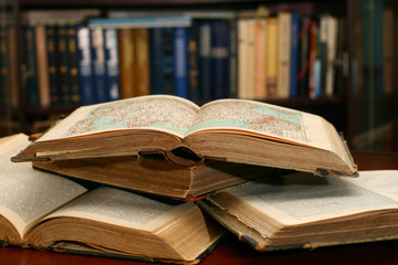 books on table