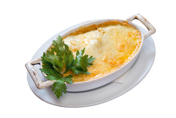 Lasagna.Italian kitchen  isolated