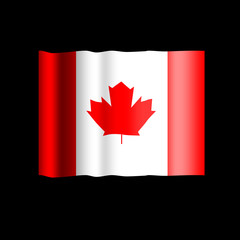 Canadian flag with ripples