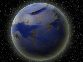 fantasy planet on a background of a space