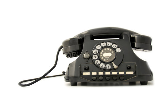 Telefono nero bachelite - front side