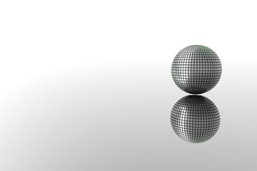 Hintergrund mit einer Metallkugel