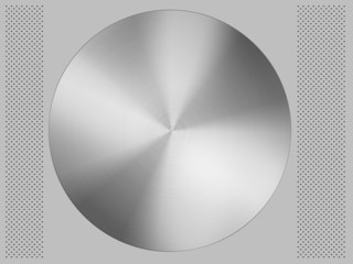 aluminium brushed modern circle on gray aluminium texture