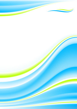 Blue and green wave