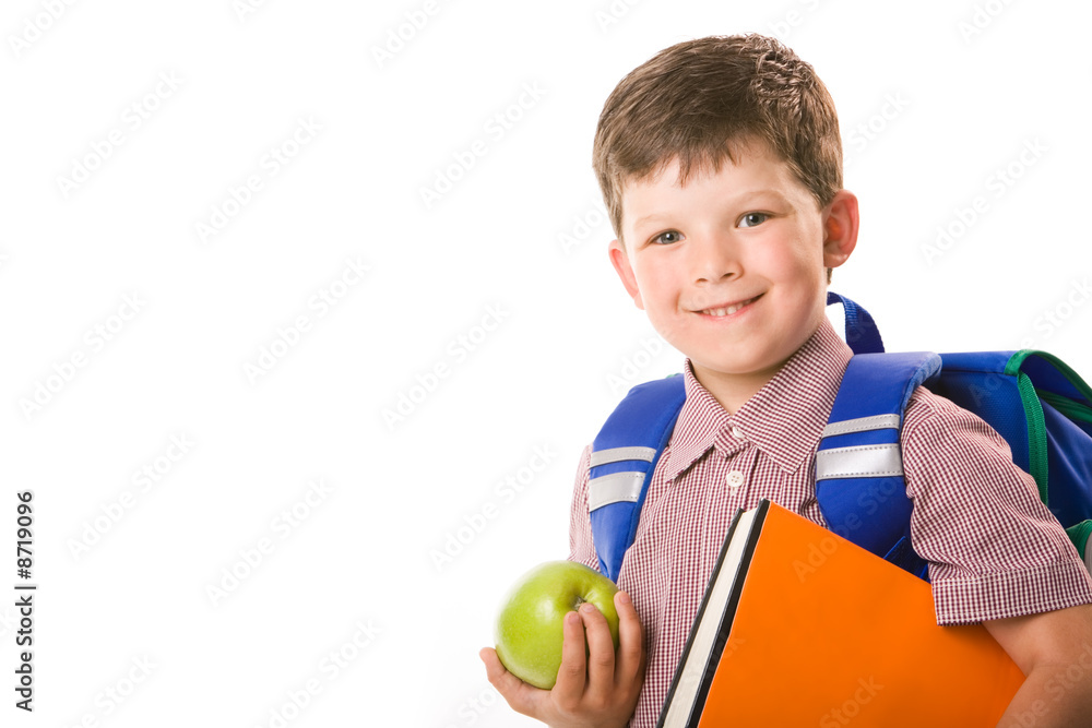 Wall mural Boy with apple