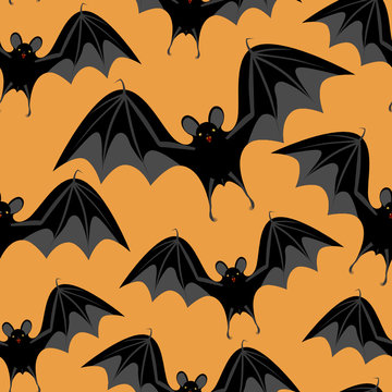 Halloween seamless  with bats