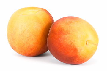 Fototapeta na wymiar Two peaches