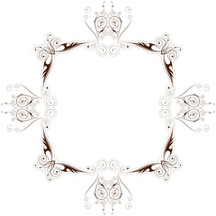 Vintage floral frame