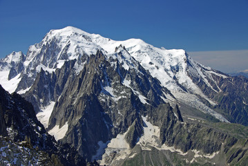 Fototapeta na wymiar König von Europa - Mont Blanc 4807 m