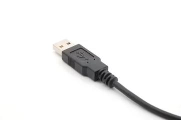 Fotobehang USB plug isolated on white backround © gunnar3000