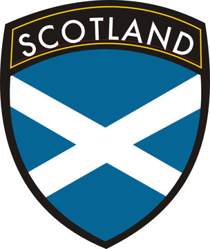 scotland vector crest flag