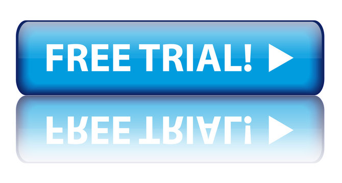 "Free Trial!" button (with reflection)