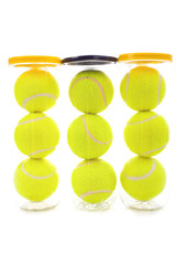 Tennis Balls on White