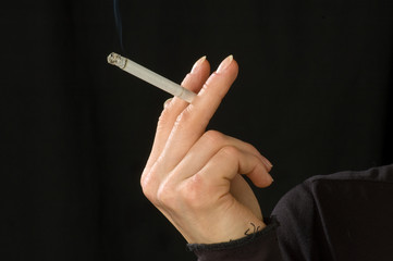woman's hand with cigarette 5