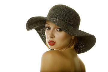 Pretty woman in hat