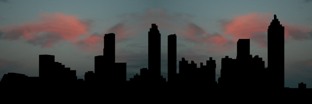 Atlanta Skyline At Sunset