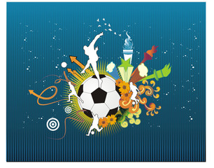 composicion de futbol en vector © ighost