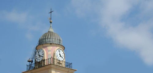 Steeple with clock