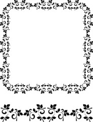 Abstract floral frame and border