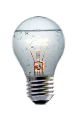 Glülampe Ökostrom und Wasserkraft