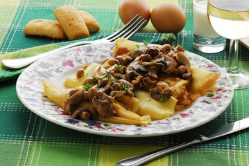Omelette funghi e erbette - Contorno Toscana
