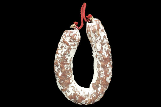 Salami h&auml;ngend freigestellt