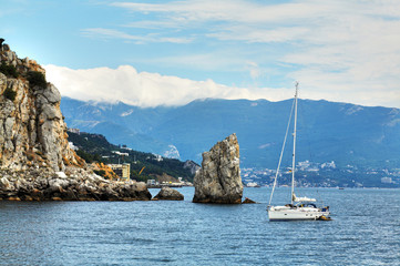 Yacht in sea