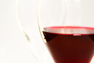 glass with red wine
