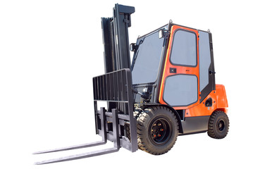 forklift isolated on white