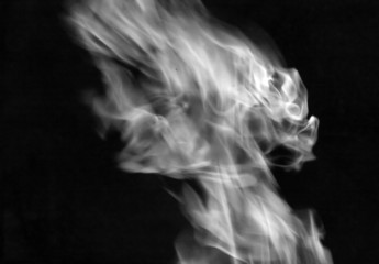 Black and white photo of fire, an abstract interpertation