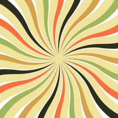 Colorful twisted star background over pale yellow