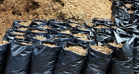 Bags of mulch