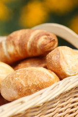 Brötchen im Korb