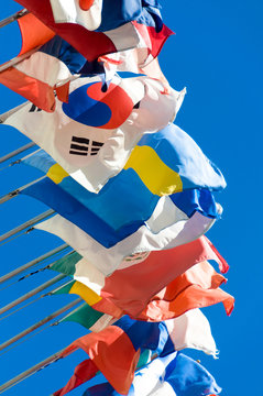 Row of international flags