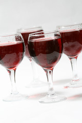 Wineglasses with red wine