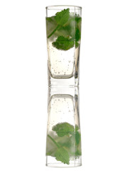 Mojito isolated on white background with reflection