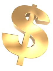 goldenes dollarzeichen