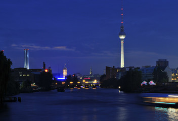 berlin, spree bei nacht