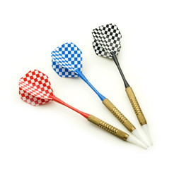 different darts isolated on white