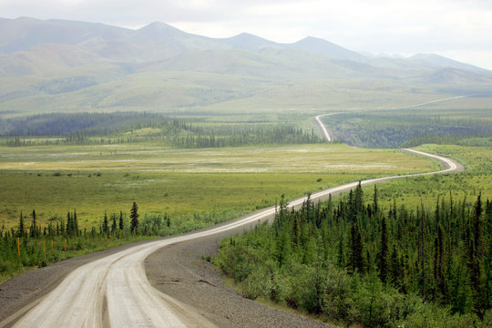 Dempster Highway above Arctic Circle, Canada
