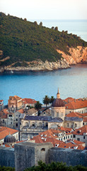 Dubrovnik old city  details at sunset - Cathedral.