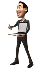 Businessman asiatique avec un portable